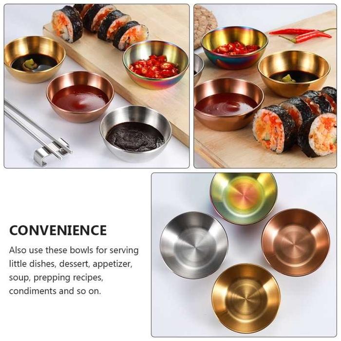 Mangkok Salad Korea Stainless Tebal Mangkuk Sup Emas Korean