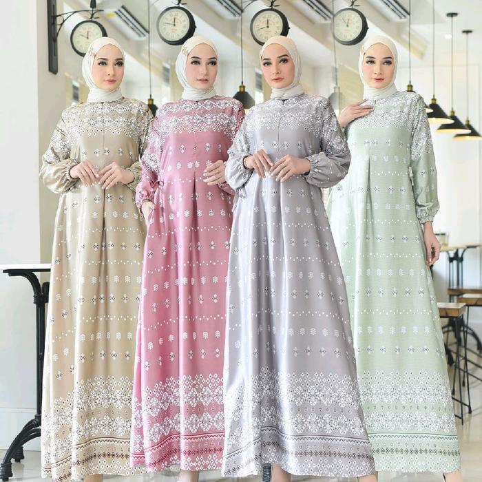 Nazeera silk gamis premium