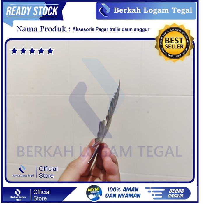 Aksesoris pagar tralis daun anggur ornamen
