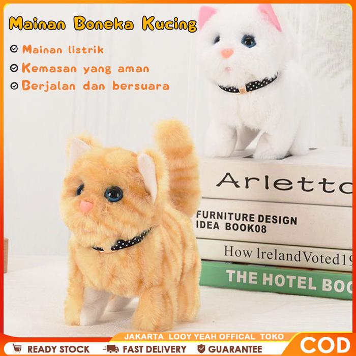 Mainan Boneka Kucing Bisa Bersuara Dan Berjalan Mainan Boneka Kucing Bergerak Boneka Boneka Hewan Pe