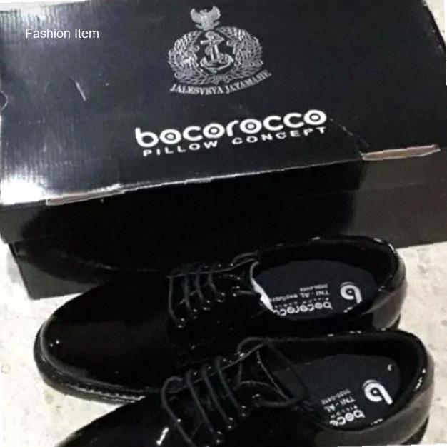 Sepatu PDH Bocorocco Hitam Pria Jatah TNI AL & AD | Kekinian