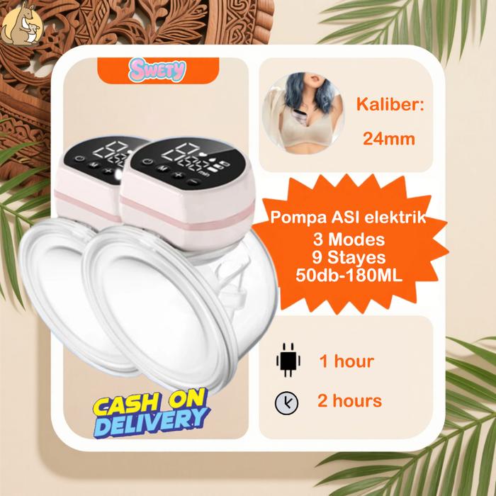 SWETY Wearable Pompa Asi Elektrik Breast Pump Handsfree Portable Pumping -Indomulya Shop