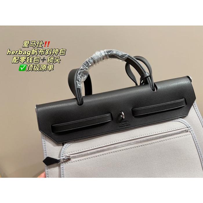 Original Herm*s herbag canvas messenger bag