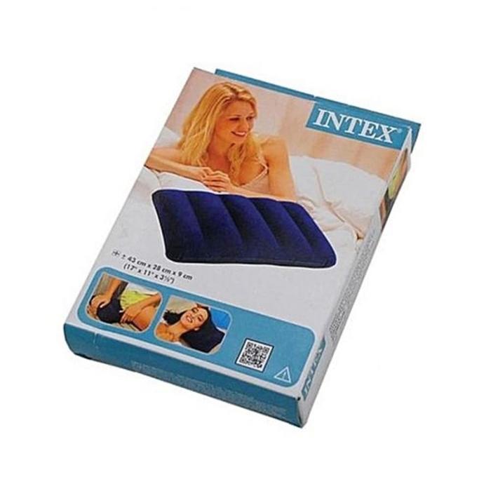Bantal Angin / Travel Pillow Blue INTEX 68672 / Bantal Kotak Tiup