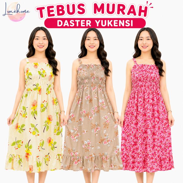 Daster Bali Kerut Smok Yukensi Bahan Rayon Adem Daster Yukensi Gondil Baju Tidur wanita piyama motif