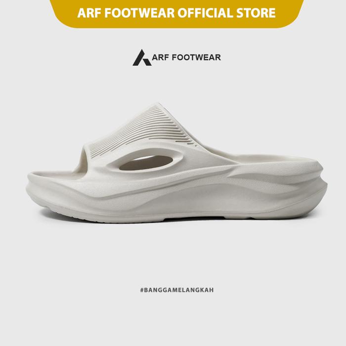 Sandal Slop Recovery Pria Wanita Terbaru 2026 Sendal Selop Distro Cloud Putih Gading ARF Footwear