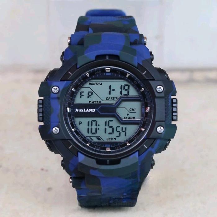 Jam Tangan Anak Pria Dan Wanita Loreng Auxland Original Tahan Air Free Box + Battre Cadangan