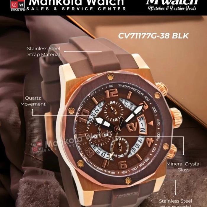 JAM TANGAN PRIA CHRIST VERRA / CV 71177G-39BRN ORIGINAL
