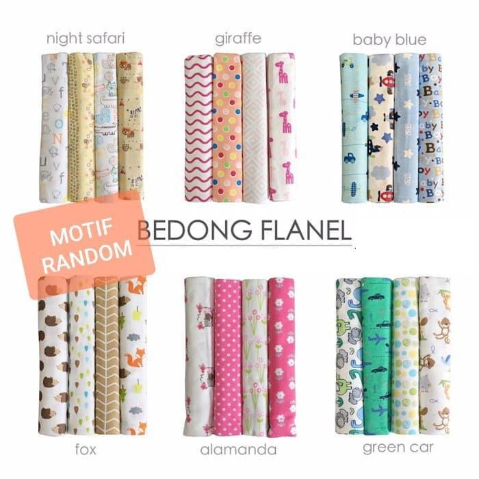 Kain Bedong Flanel 4In1 - Bedong Bayi Newborn #Gratisongkir