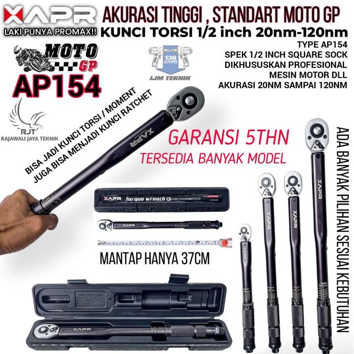 Diskon Apr Raja Kunci Torsi Moment 1/2 Inch 20Nm-120Nm Kuat Awet Kunci Bengkel Mekanik Type Ap154