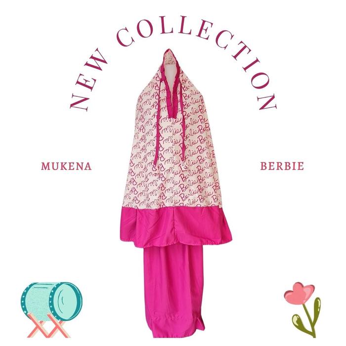 Mukena Anak Perempuan Terbaru 2024 1-14 Tahun 7-10 usia 9-12 sampai 14 th Katun Mikro Berbie Boneka 