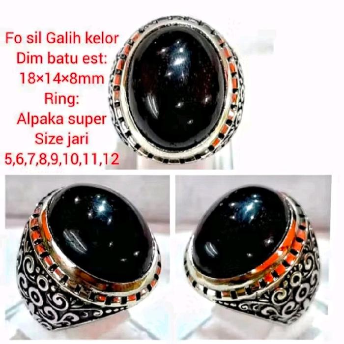 CINCIN BATU F0 SIL GALIH KELOR HITAM NATURAL ALAM