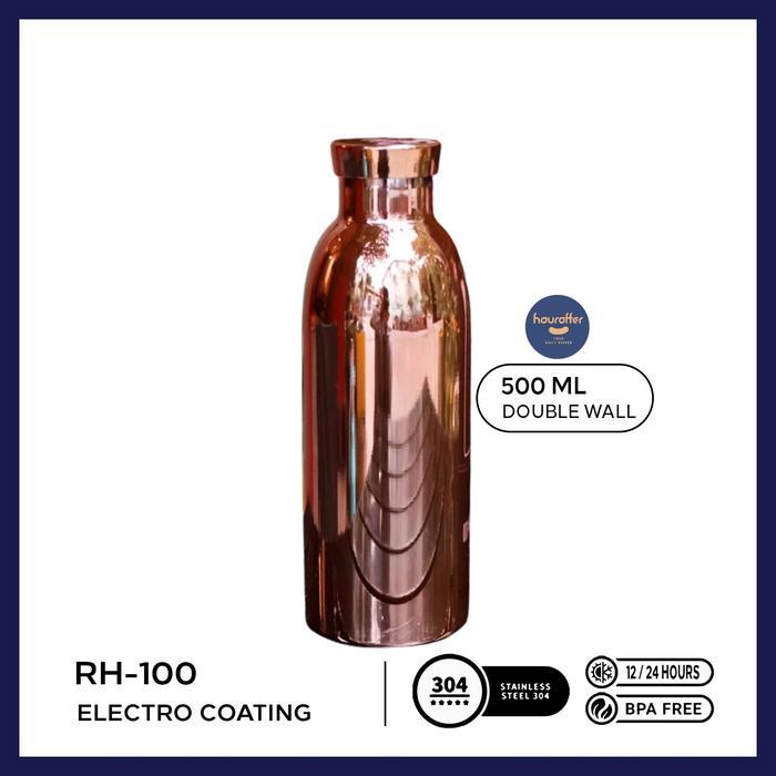 Botol Tumbler RH-100 Thermos Electro Coating Rosegold Copper Flask 500ML Hot & Cold