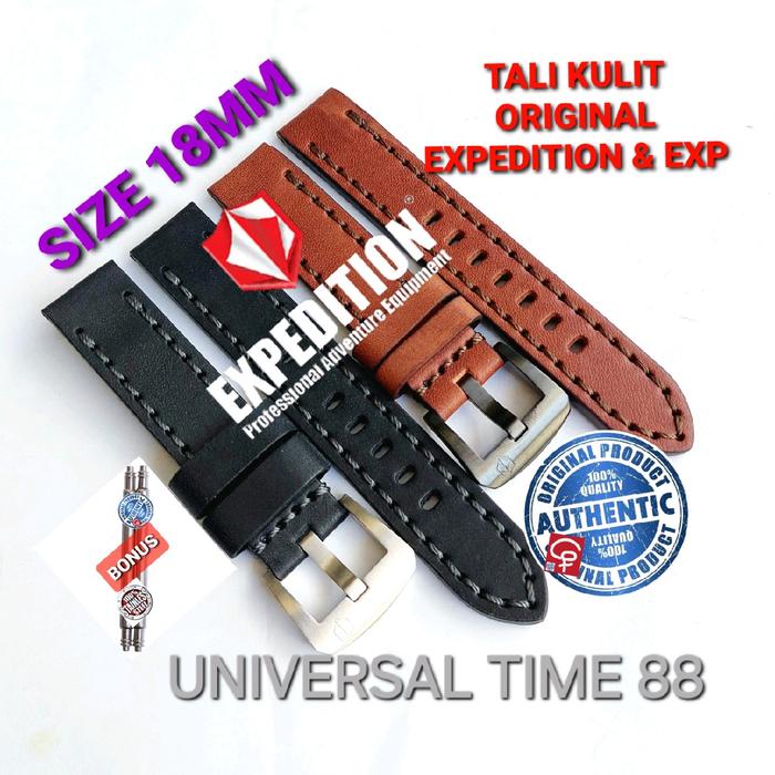TALI KULIT ORIGINAL JAM TANGAN EXPEDITION E6381B E6402MC DIJAMIN ORIGINAL 100% KULIT ASLI GENUINE LE