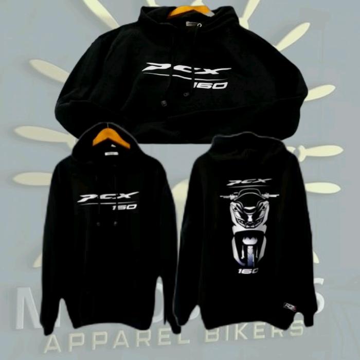 Hoodie pcx sweater Honda pcx160 jaket pcx Pria Hitam Tebal brooklyn