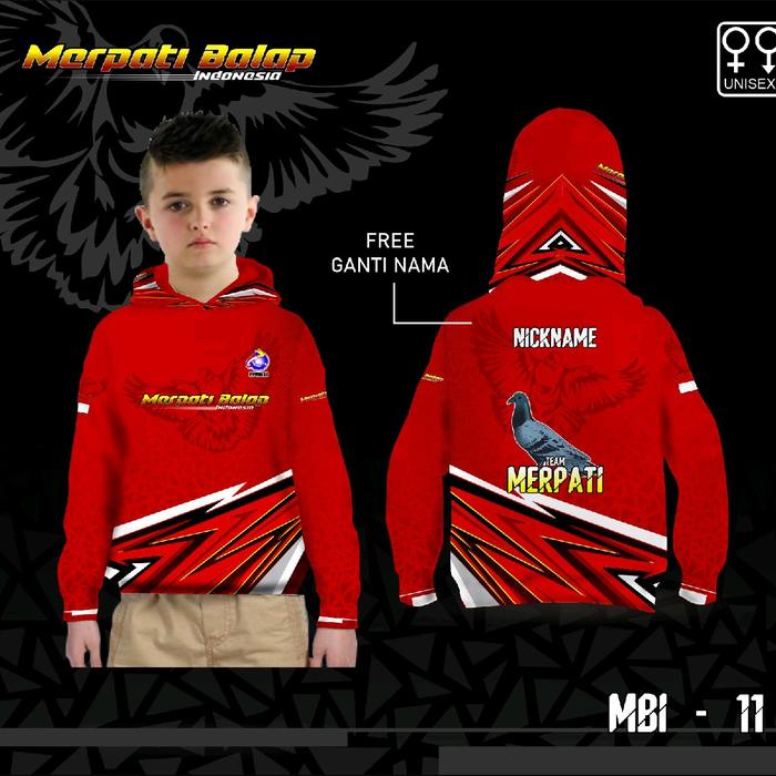 hoodie jersey merpati balap hoodie kaos anak hoodie merpati balap free custom Cepat Kering Nyaman Un