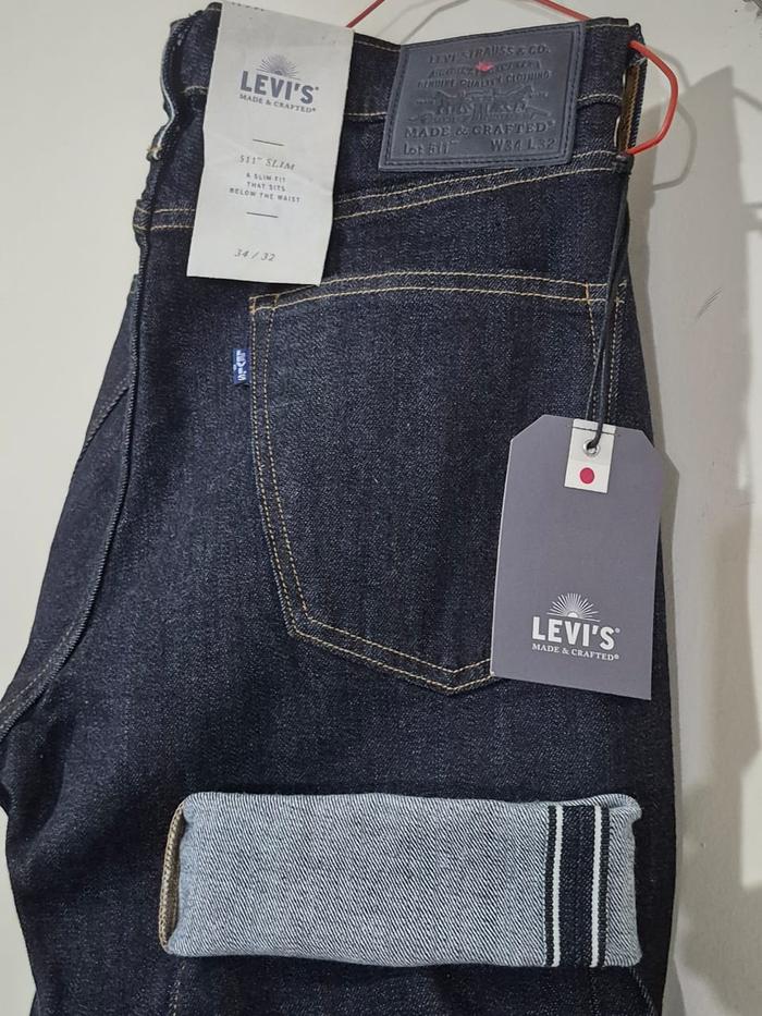 Levis Made & Crafted LMC 511 Jeans Rinse Selvedge size 34 Made in Japan MIJ BNWT