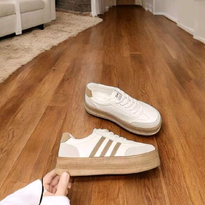 Casual eptWiMel JIN Kasual Bahan Kuntit Sintetis Ukuran 37-40 Desain Modern Sepatu Santai Wanita Mod