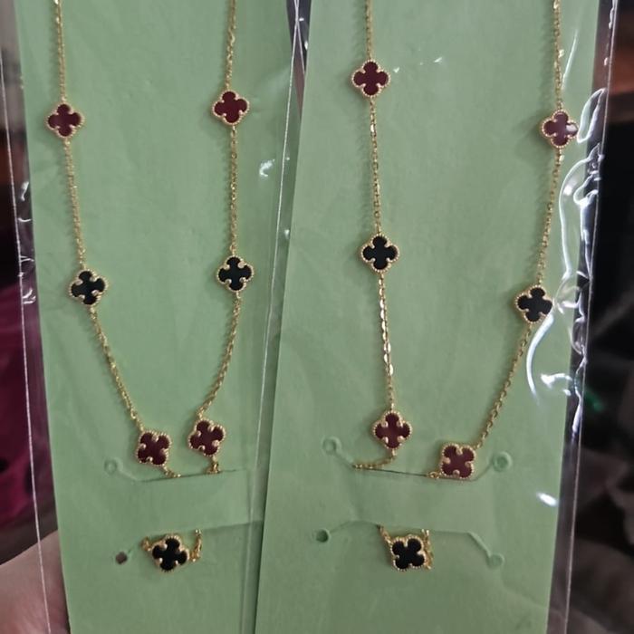 Kalung Jedar Ubs 2 Layer Double Susun Emas Asli 375 8K Unik Fashion