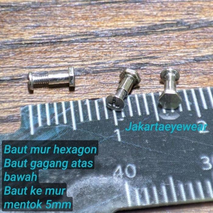 Ready...!! Produk baru | Kacamata | Baut Atas Bawah Baut Set Engsel Baut dan Mur Untuk Engsel Gagang