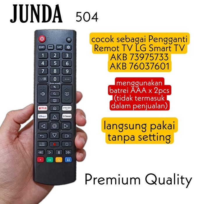JUNDA 504 Remote Pengganti untuk LED SMART TV LG
