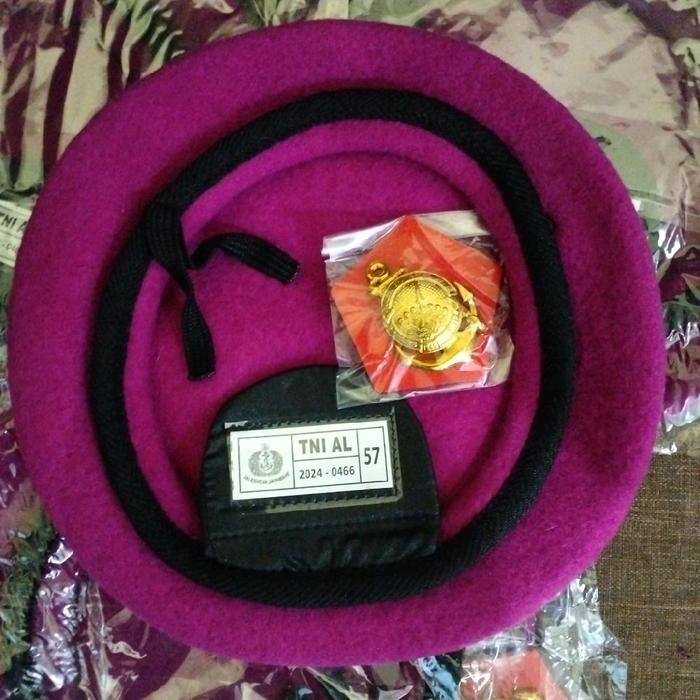 Baret marinir+ emblem original jatah MARINIR