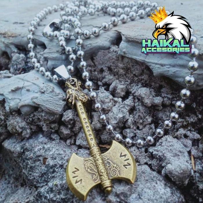 Kalung Rantai Biji Lada Bandul Kapak Wiro 212
