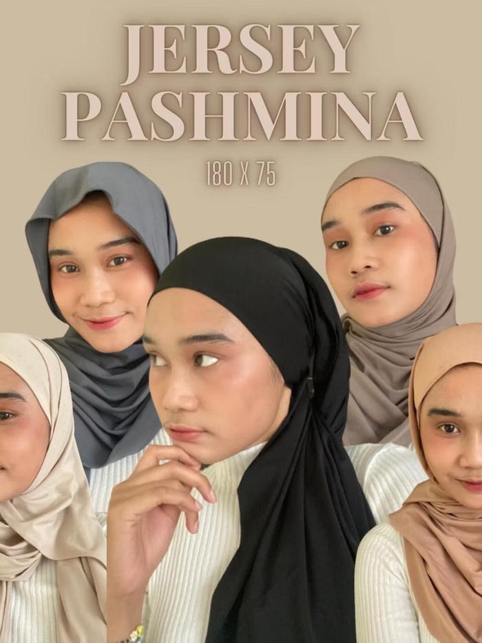 KERUDUNG PASHMINA JERSEY / HIJAB PASHMINA JERSEY / PASHMINA JERSEY