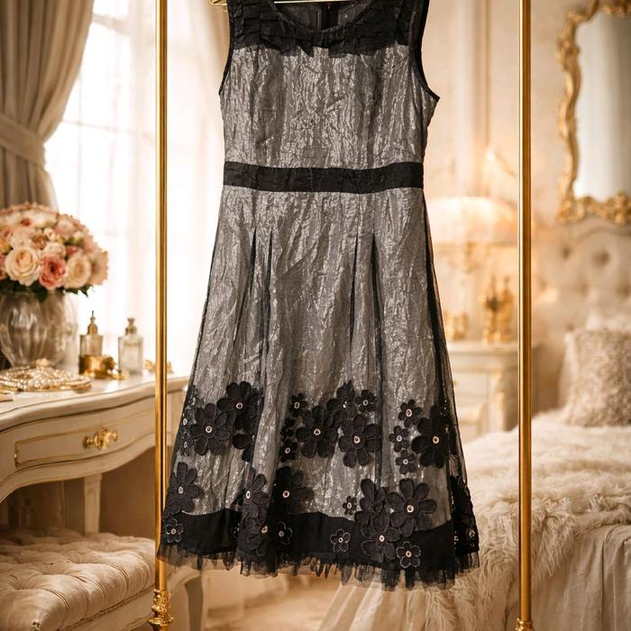 dress bunga flower floral vintage mewah premium elegant korea top atasan wanita blouse rok skirt fla