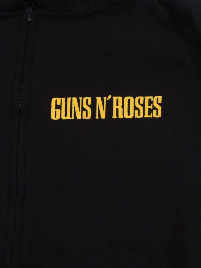 Jaket Sweater Zipper Import Pria Band Musik Guns N Roses Classic Logo Promo