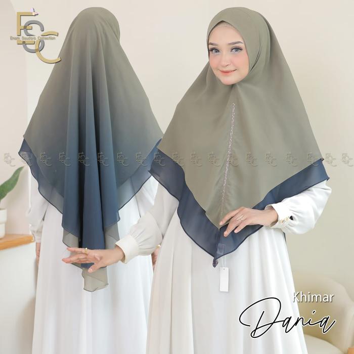 Khimar Lancip 2 layer ceruty Premium Semi SYAR'I  Amara Payet Karanggo panjang muslim jilbab  wanita