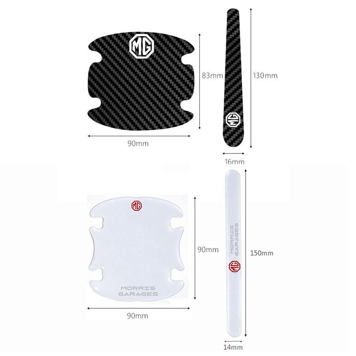 Stiker Pelindung Handle Pintu Mobil Transparan Anti Gores Bahan Carbon Fiber Untuk MG ZS HS MG3 MG5