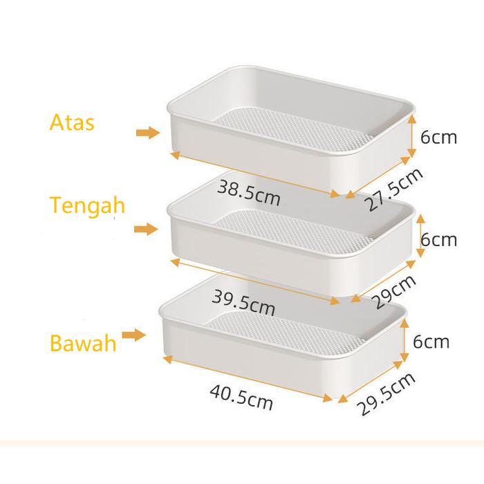 Rak Besi Penyimpanan Rak Bertingkat Rak troli Rak Baja Karbon Rak Multifungsi Kuat Rak Kamar Mandi R