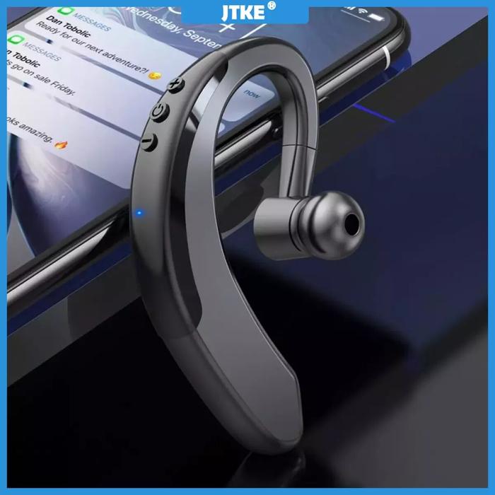 JTKE Earphone Bluetooth Nirkabel, Headphone Olahraga Nirkabel dengan
