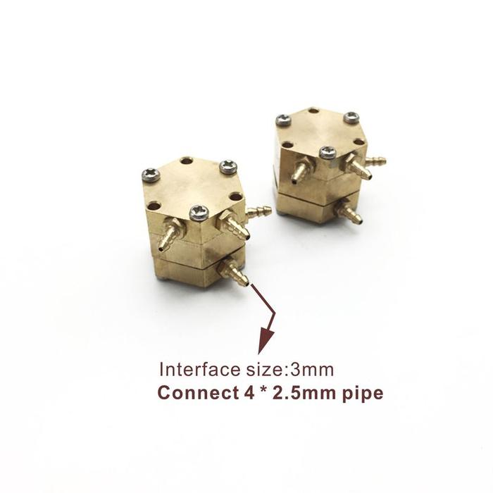 2PCS Dental Hexagonal Water Air Valve for Dental Chair Unit Parts