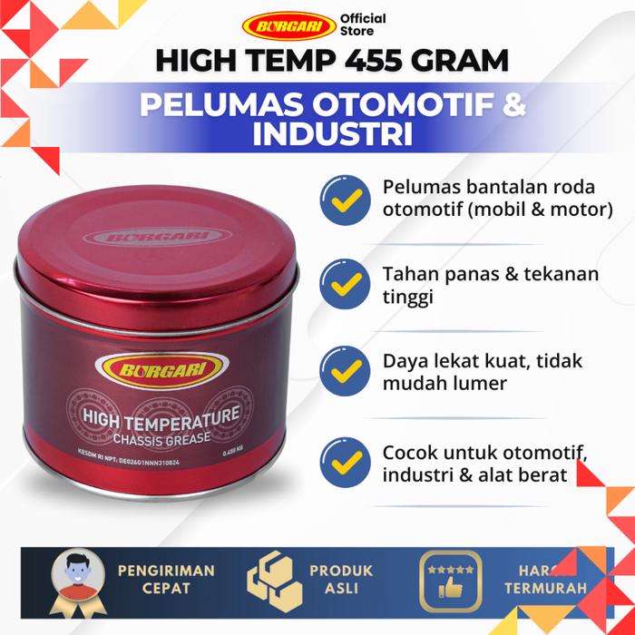 Burgari Grease High Temperature Chassis 455 Gr Gemuk Bearing - Presisi Kuat Pemasangan Mudah PNP