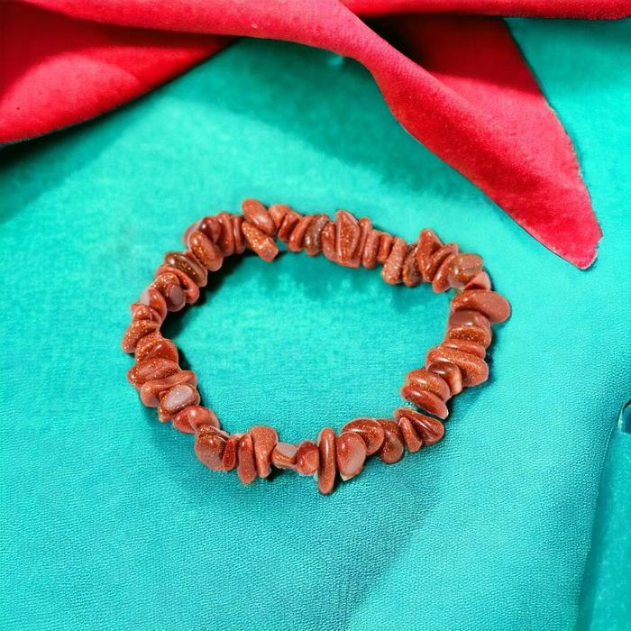 Gelang Kristal Chip Pasir Emas | Goldsand Stone