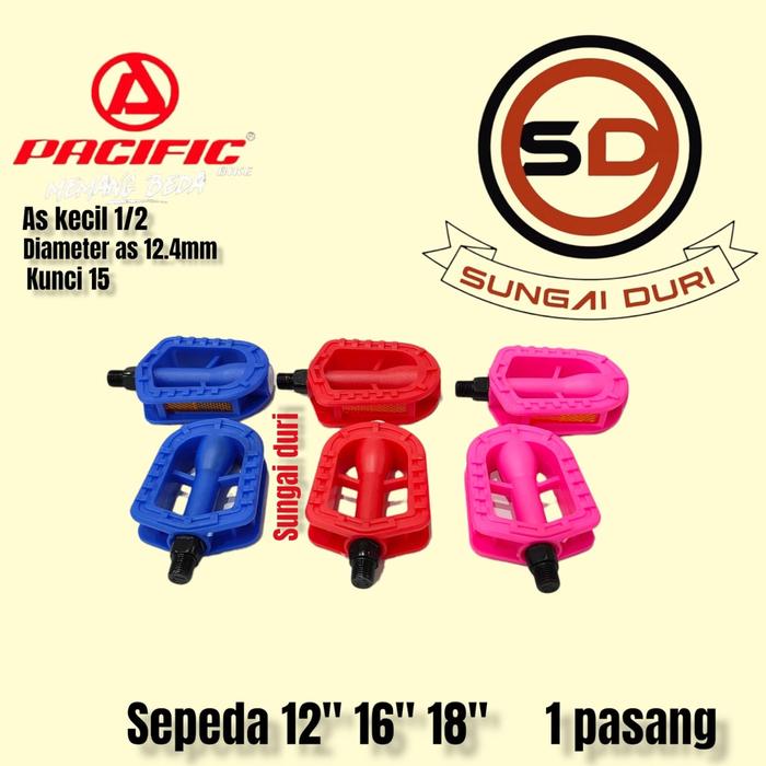Pedal Sepeda Anak Pacific SP-F407 / SP-K816 (Love) – As Kecil 1/2" | 1 Pasang Kanan+Kiri | Cocok 12/