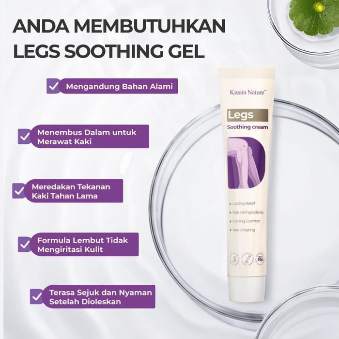 Kreain Nature Gel Varises Redakan Kaki Pegal, Bengkak & Nyeri Varises Herbal Oles Aman Harian