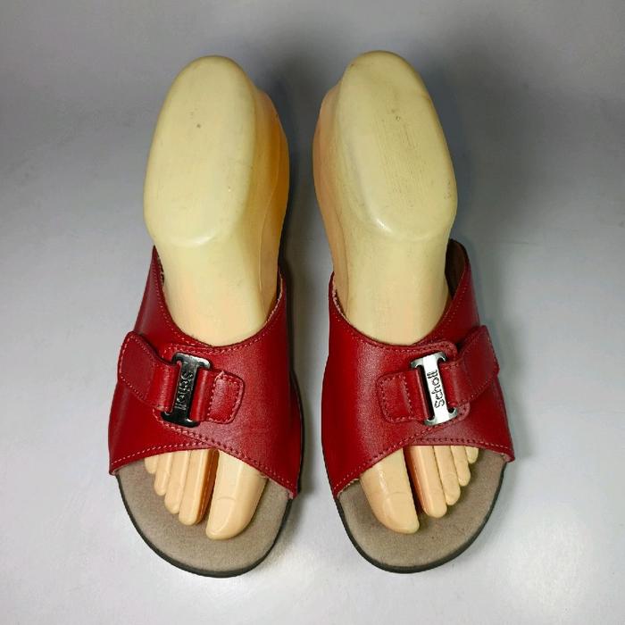 Scholl original leather wedges 40 size woman shoes