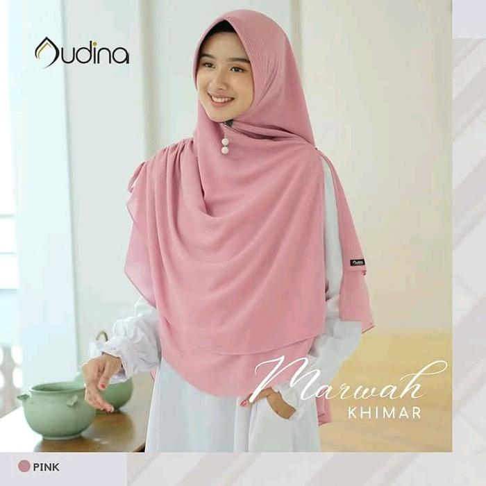 Audina Marwah Khimar - Khimar Dua Layer Ceruty Babydoll Syar'i Muslim Syari