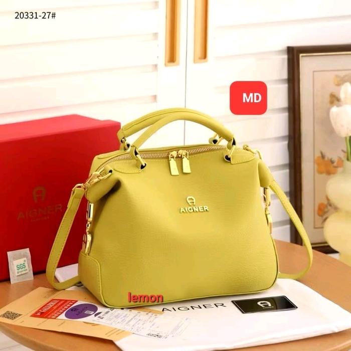 [1708] Tas Aigner Hobo Big Ukuran Besar 29x12x20cm Kulit Berat 1,2kg - Wanita, Selempang, Cewek, Sli