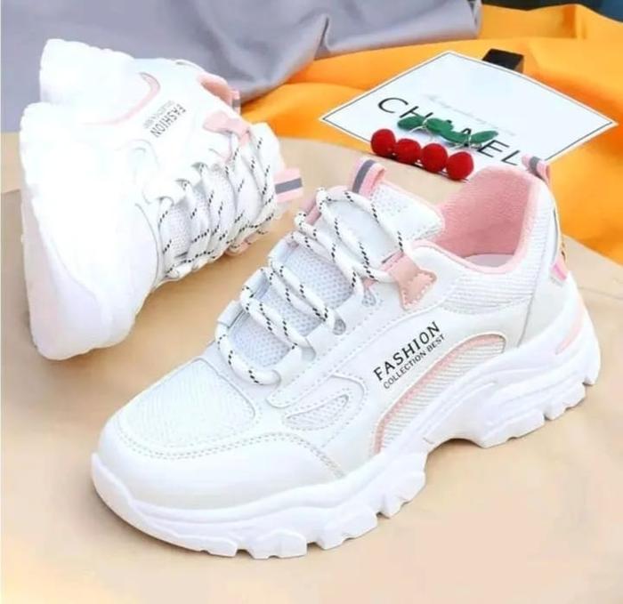 HILYA1010_PROMO SEPATU WANITA SNEAKERS FASHION FCB IMPORT KOREAN TREND Karet Casual Shoes Sepatu Kas