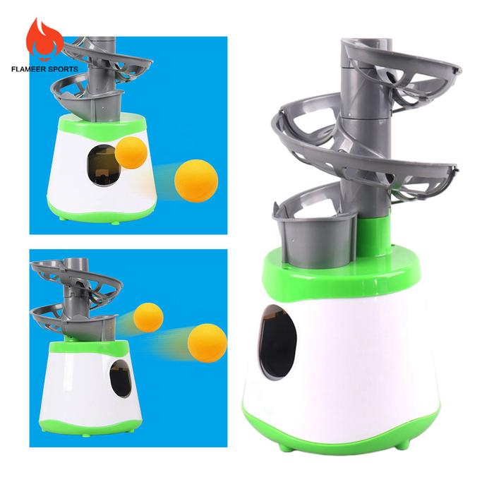 Flameer Robot Tenis Meja Mini, Mesin Latihan Bola PingPong Otomatis