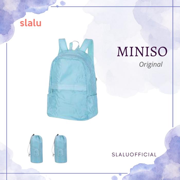 Tas Backpack Foldable Branded Miniso Minigo Livan
