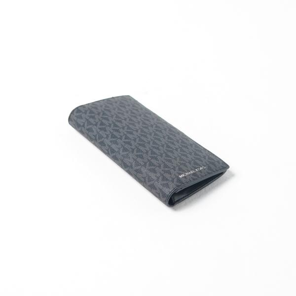 Dompet MICHAEL KORS COOPER MK MONOGRAM DARK GREY BLACK BIFOLD LONG WALLET 100% ORIGINAL