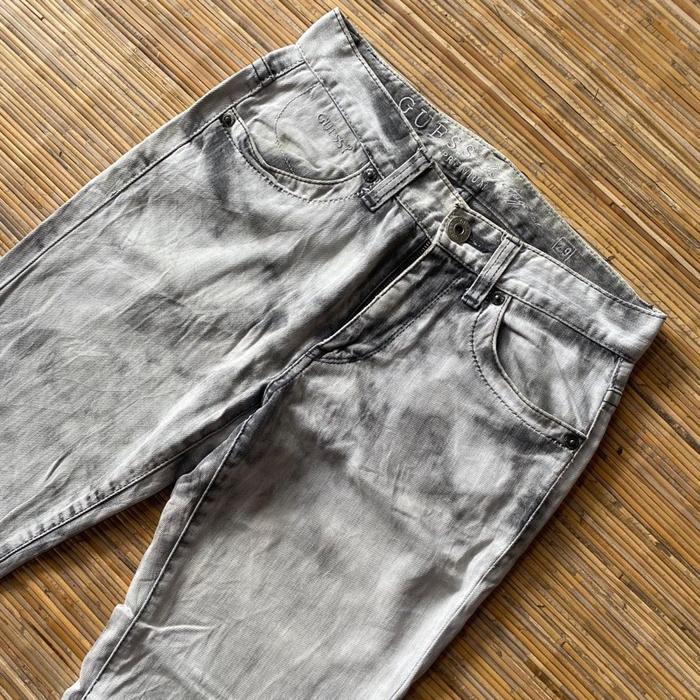 Guess Celana Panjang Denim Jeans Pants Tie Dye Abu-Abu Grey Second