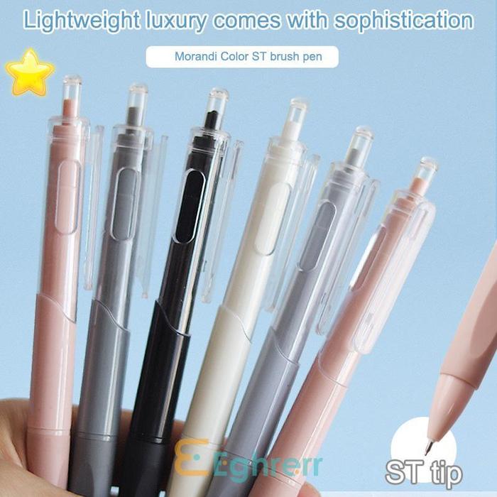 Eghrerr Nusign Gel Pen / Pulpen Gel Cetek 0.5mm Tinta Hitam Warna Pastel