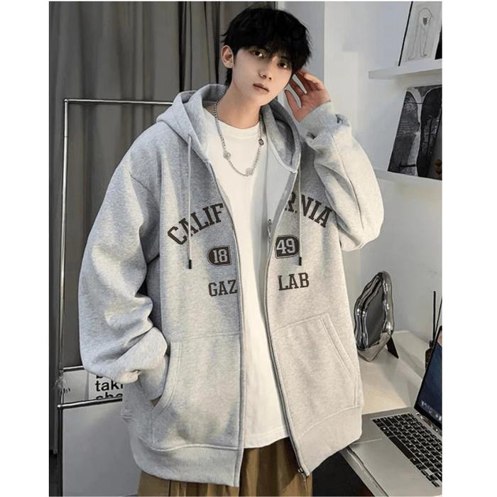 S - XXXXXL(6XL) ZIP Hoodie California Gaz Lab Jaket Resleting BIGSIZE JUMBO OVERSIZE Korean Style FL