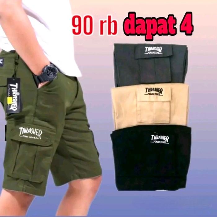PROMO HEMAT 4 PCS CELANA CARGO PENDEK PRIA//CELANA PENDEK PRIA DEWASA//CELANA CARGO BORRDIR PRIA TER